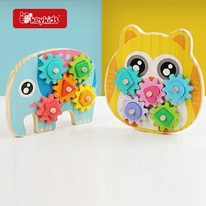 OEM Colorful Montessori Spinning Wooden Gears Toy for Kids W13E252